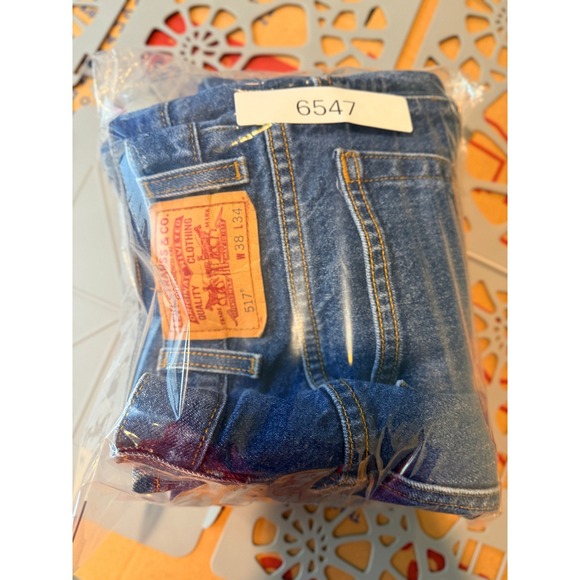 Vtg Y2K Levis 517 Bootcut Jeans Mens 38x34 Medium Wash Blue Pants - Picture 13 of 13